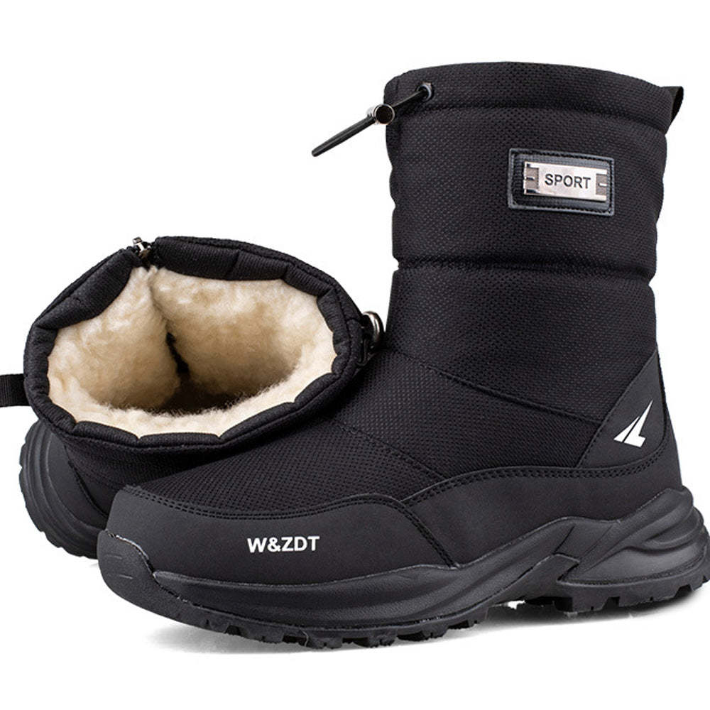 Winter Outdoor Herren Fleece verdickte kurze Röhre warme Schuhe