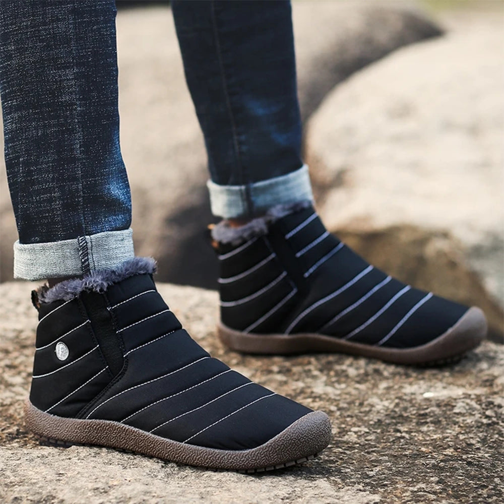 Neuer Winter plus wasserdichte Schneestiefel aus Samt