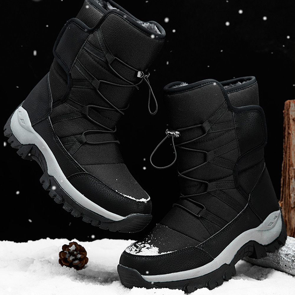 Hoher, dicker und warmer Fleece-Schneestiefel