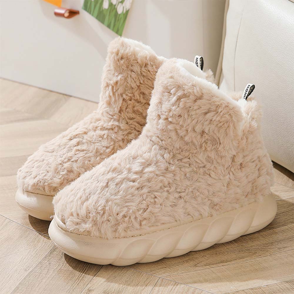 Stilvolle warme Baumwollschuhe mit dicker Sohle