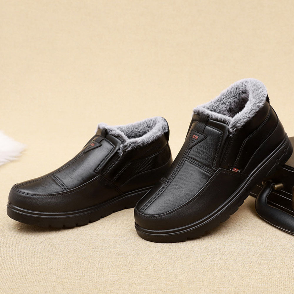 Warme Winter-Slip-on-Plus-Samt-Herren-Baumwollschuhe