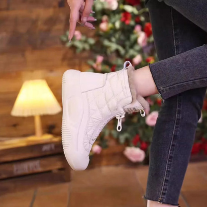 Neue Damen-Schneestiefel im Retro-Stil mit weicher Sohle und Samt