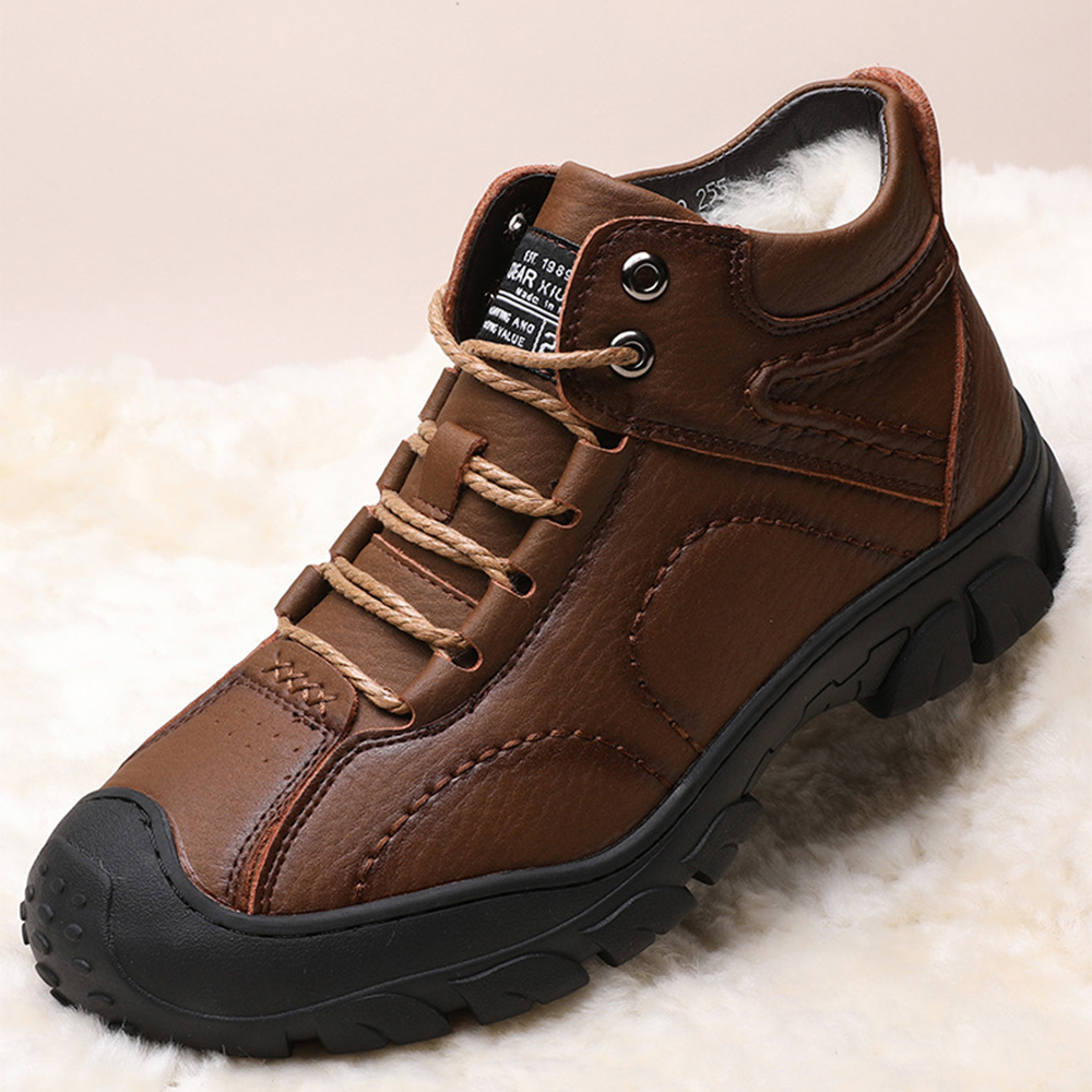 Winter-Herren-Outdoor-Fleece-warme Wanderschuhe