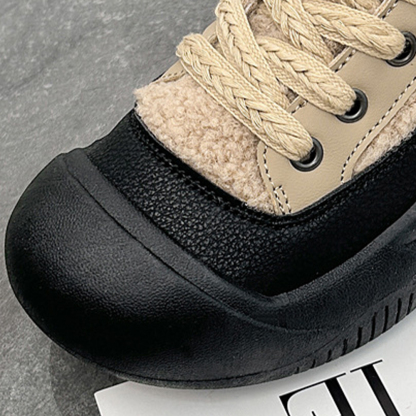 Warme Winterschuhe für Damen mit dicken Sohlen und Samt