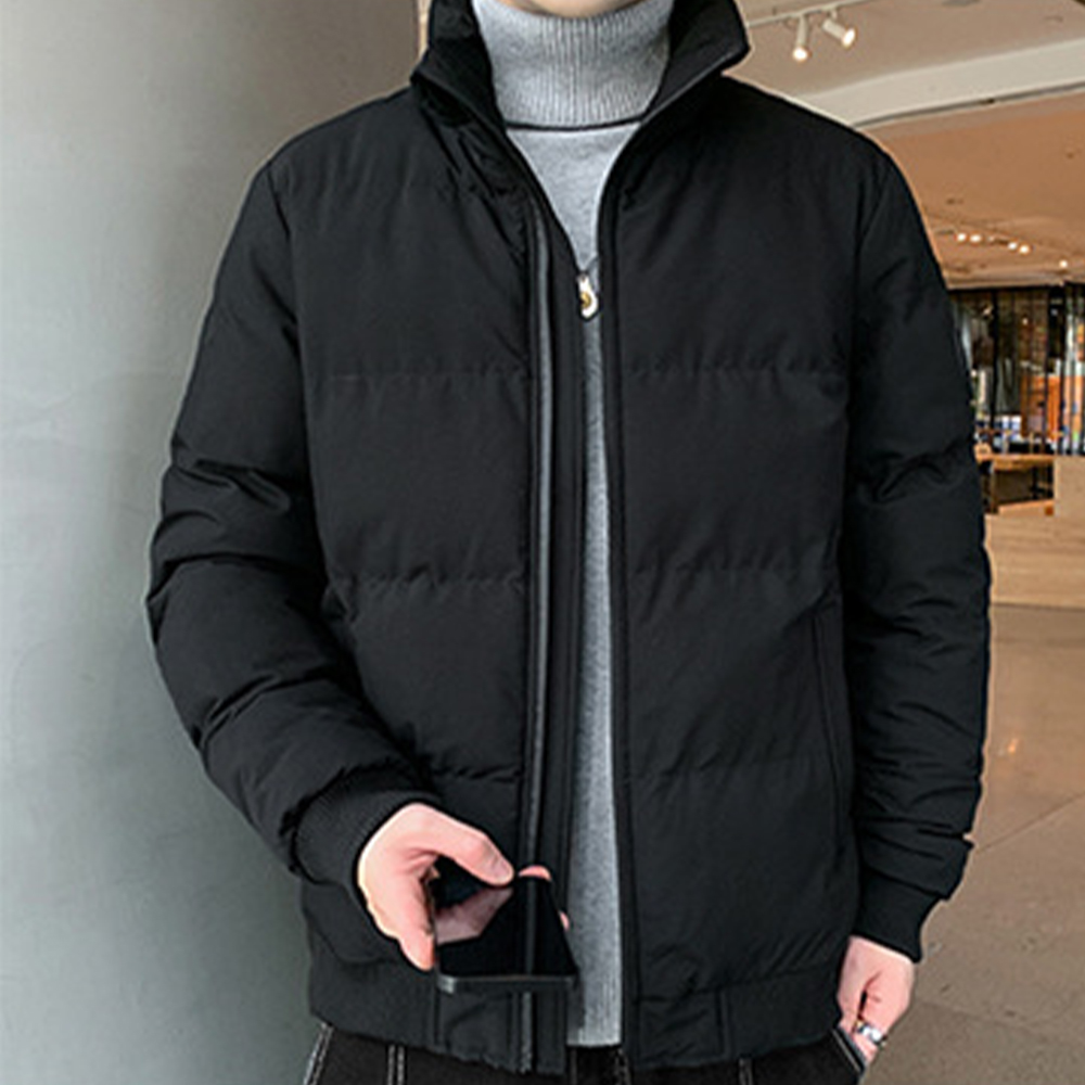  Neue Winterjacke für Herren mit Stehkragen sowie samtwarmer und modischer Baumwollmantel