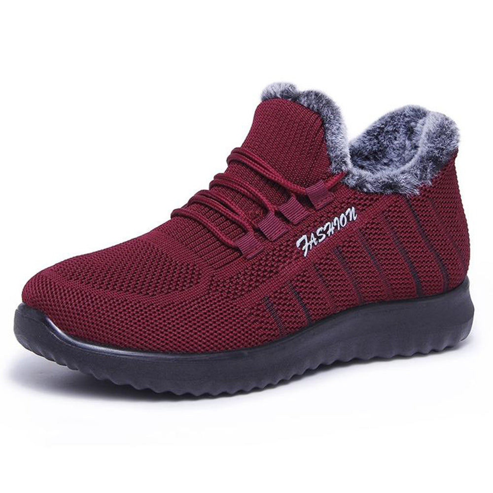 Winter-Baumwollschuhe plus samtige warme Freizeit-Sportschuhe