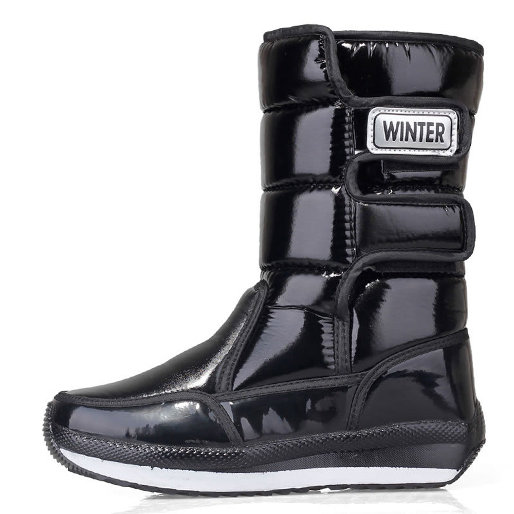 Winter neue Damen-Fleece verdickte warme Mid-Well-Stiefel
