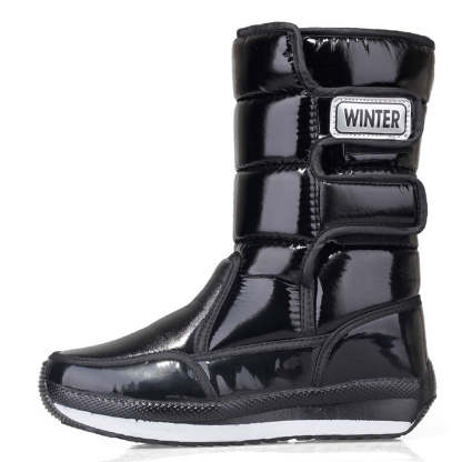 Winter neue Damen-Fleece verdickte warme Mid-Well-Stiefel