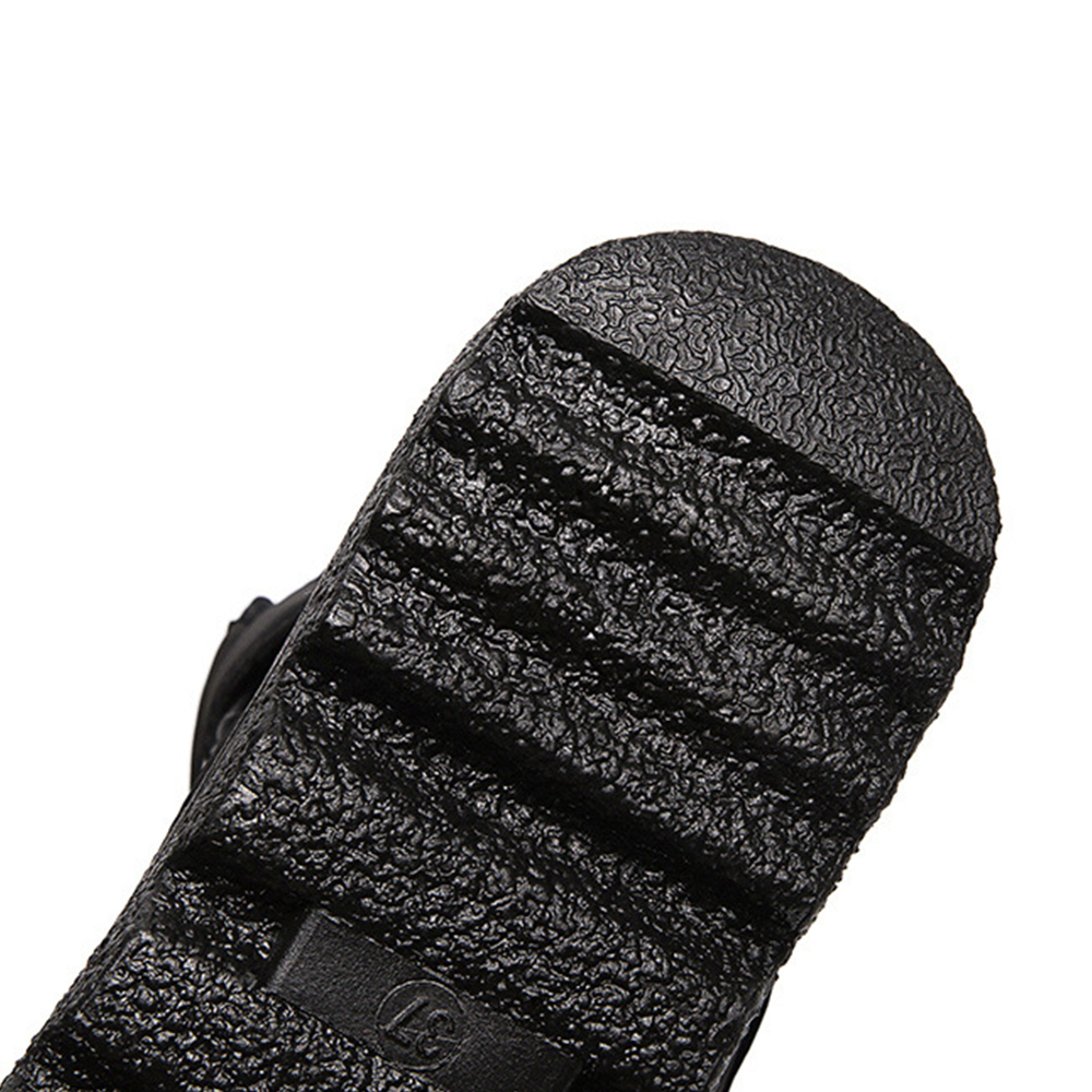 Damen High Top wasserdichte Baumwollschuhe Fleece-Schneestiefel mit Klettverschluss