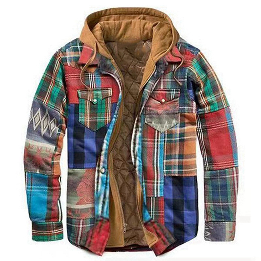 Metallwolke Herrenjacke voller Persönlichkeit aus Fleece und dickem Fa