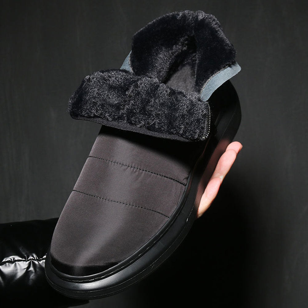 Winter-Herren-Fleece-Schneestiefel mit seitlichem Reißverschluss