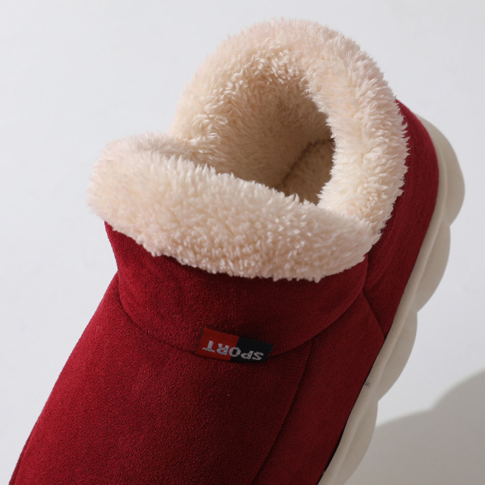 Neue Heimschuhe mit dicken Sohlen und Fleece-Baumwolle