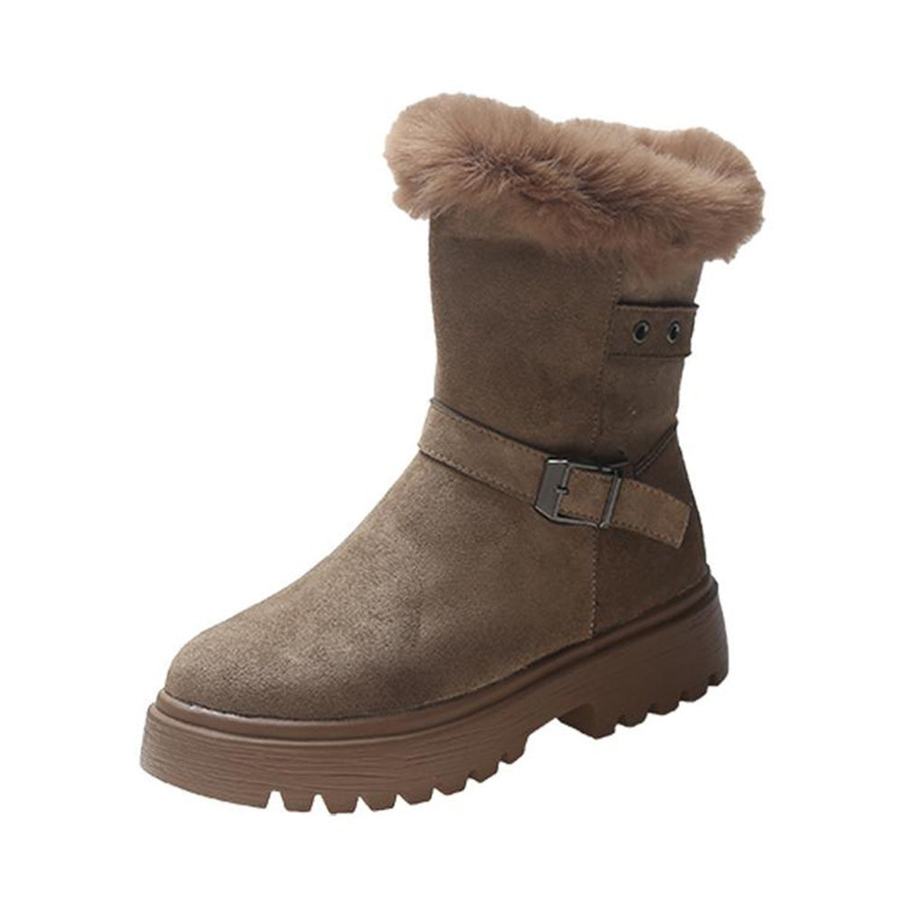 Winter neuer Stil plus samtverdickte warme Mittelrohr-warme Schuhe