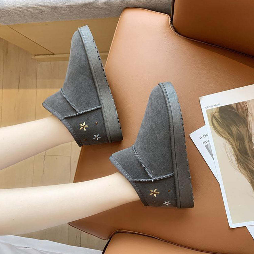 Winter neue koreanische Damen plus Samt dicke warme Baumwollschuhe