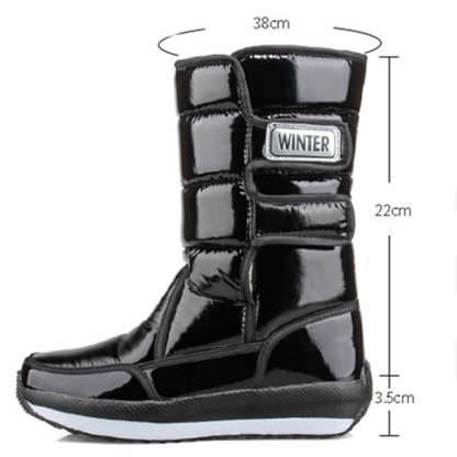Winter neue Damen-Fleece verdickte warme Mid-Well-Stiefel