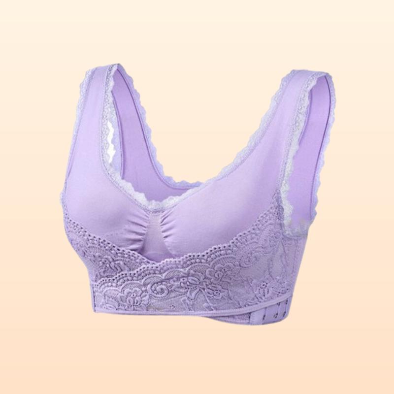 Comfy Corset Bra Front Cross Side Buckle Lace Bras