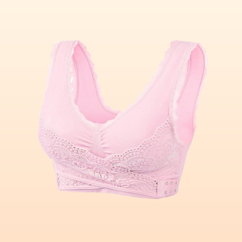 Comfy Corset Bra Front Cross Side Buckle Lace Bras
