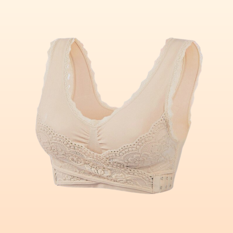 Comfy Corset Bra Front Cross Side Buckle Lace Bras