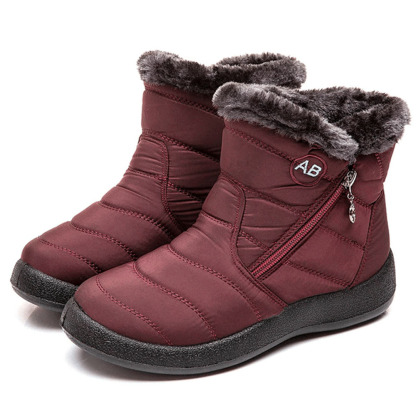 Warme Schneestiefel für Damen mit seitlichem Reißverschluss