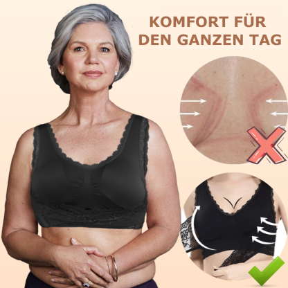 Bequemer Korsett Spitzen-BHs und gekreuzter Schnalle vorne und seitlich