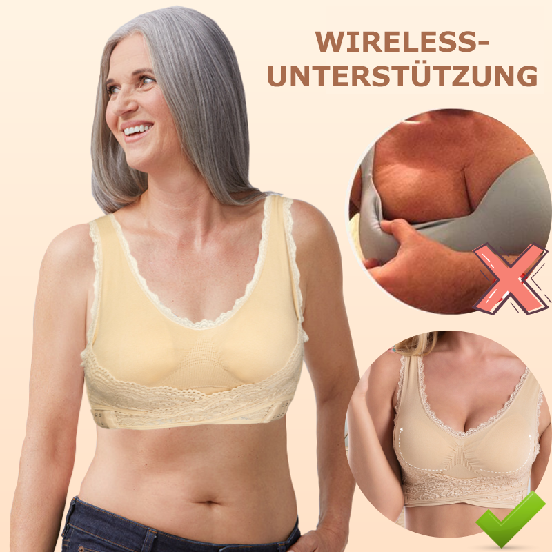 Bequemer Korsett Spitzen-BHs und gekreuzter Schnalle vorne und seitlich