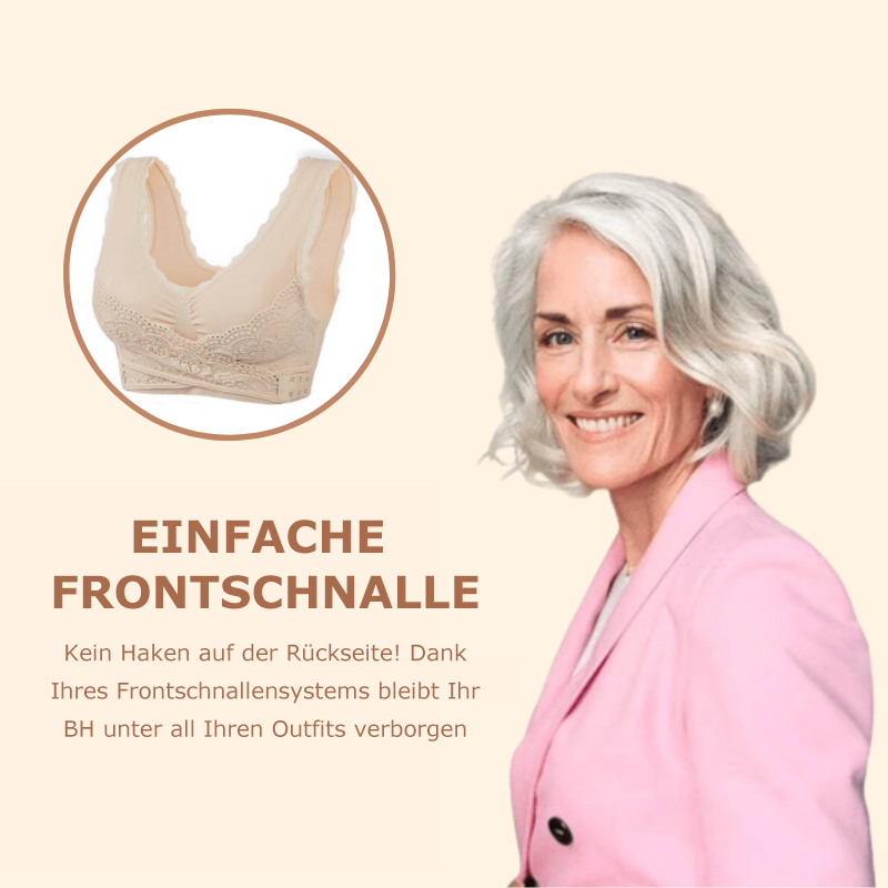 Bequemer Korsett Spitzen-BHs und gekreuzter Schnalle vorne und seitlich