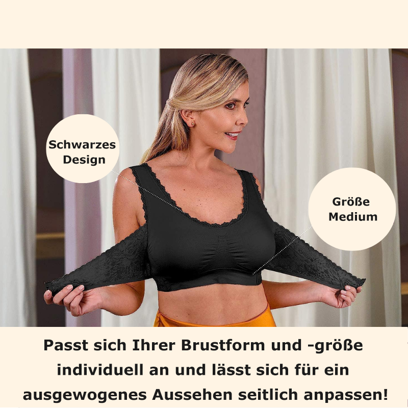 Bequemer Korsett Spitzen-BHs und gekreuzter Schnalle vorne und seitlich