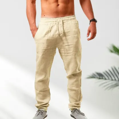  Herrenhose aus atmungsaktivem Leinen