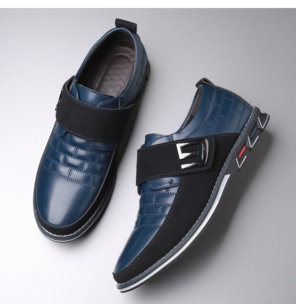 Orthopädische Lederschuhe mit Klettverschluss