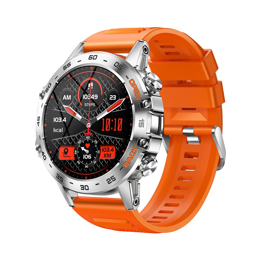 Luxuriöse 1,39-Zoll Bluetooth-Anruf-Smartwatch für Männer: Sport- und Fitnessuhren | IP68 Wasserdichte Smartwatch für Xiaomi Android iOS K52