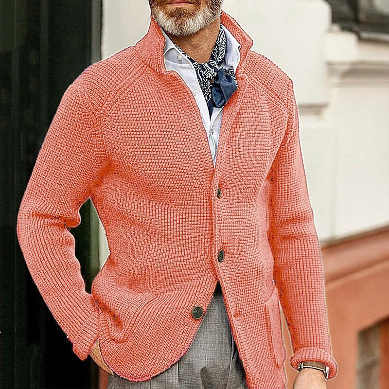 2024 Strickjacke im neuen Stil mit Stehkragen 01