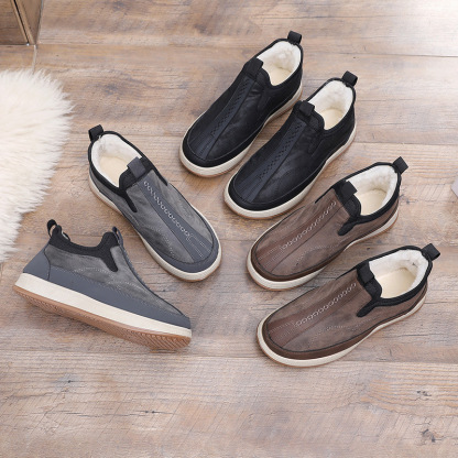 Zapatos de cuero masculinos con terciopelo (etiqueta roja)