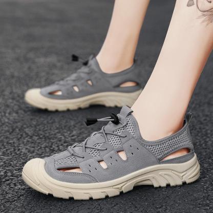 ⭐Sommerneuheiten⭐Herren-Sommer-Mesh-Hohlsportsandalen (Atmungsaktiver Komfort und Zehenschutz) W128