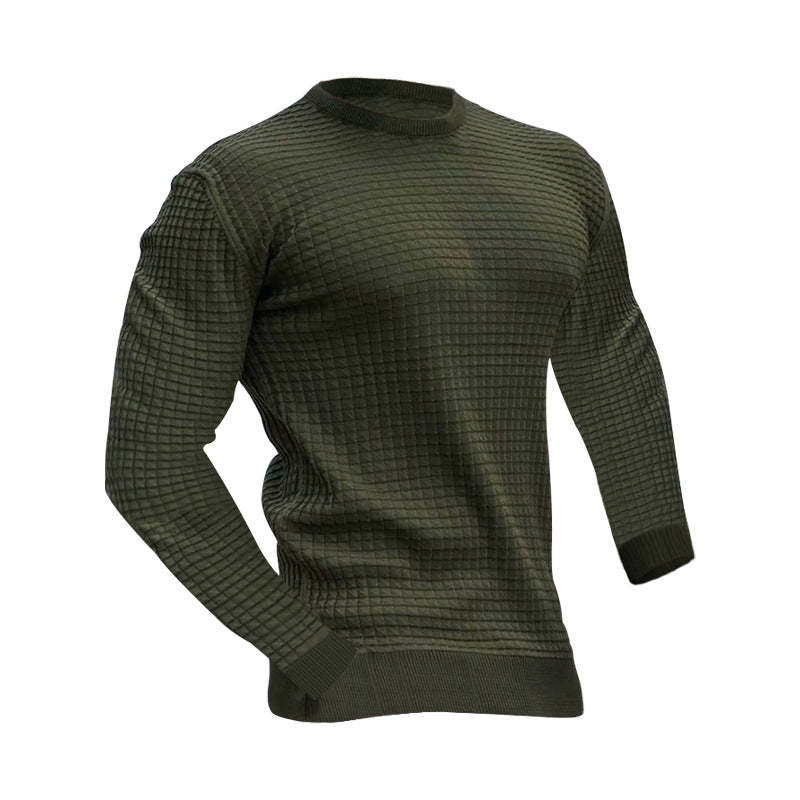 Lässiger Strickpullover für Herren mit Rundhalsausschnitt und langen Ärmeln