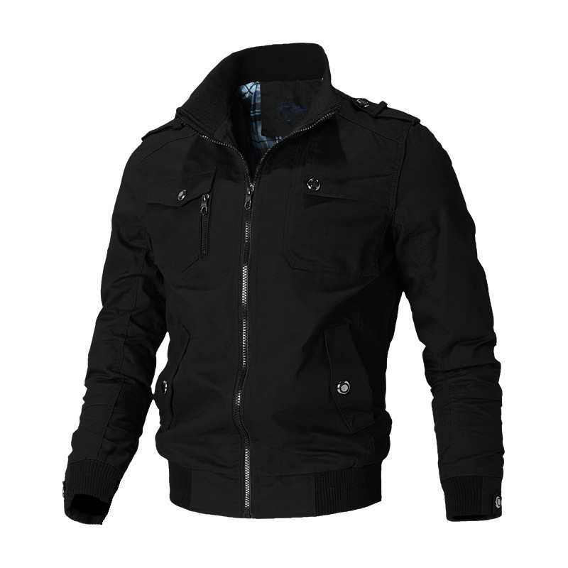 Modische Militärjacke mit Reißverschluss für Herren / Lässige Herrenja