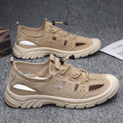 ⭐Sommerneuheiten⭐Herren-Sommer-Mesh-Hohlsportsandalen (Atmungsaktiver Komfort und Zehenschutz) W128