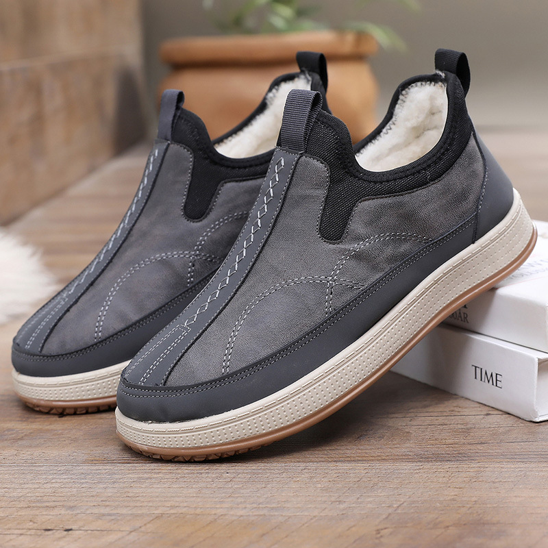 Zapatos de cuero masculinos con terciopelo (etiqueta roja)