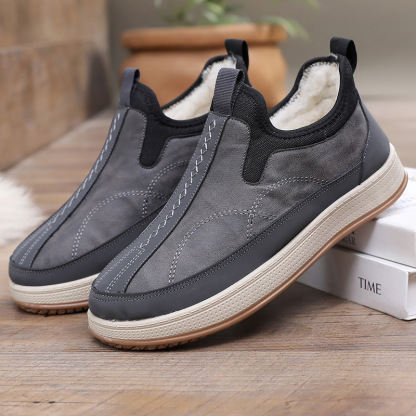 Zapatos de cuero masculinos con terciopelo (etiqueta roja)
