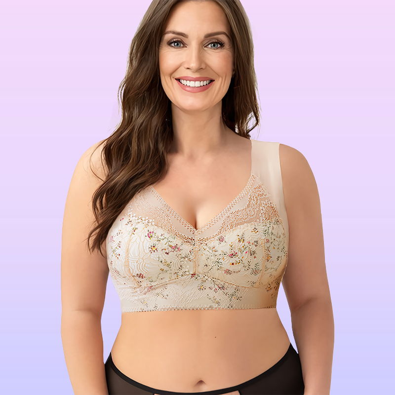 Ultimate Extra Lift-Up nahtloser Stretch-BH mit Cut-Out und Blumenspitze für große Figur