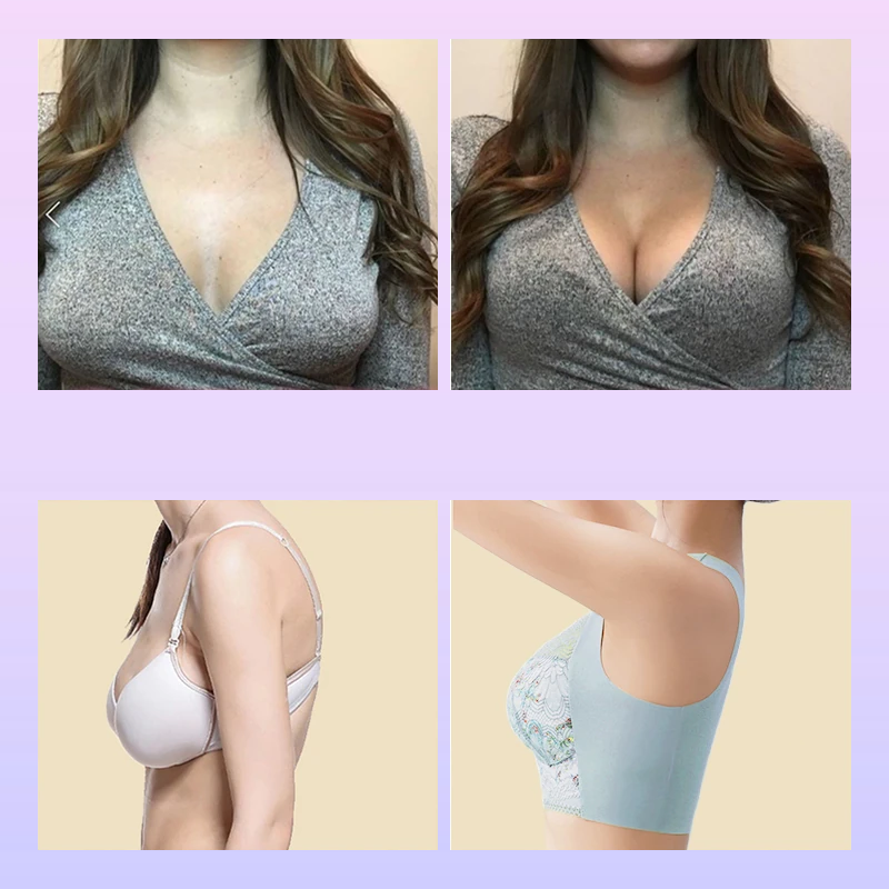 Ultimate Extra Lift-Up nahtloser Stretch-BH mit Cut-Out und Blumenspitze für große Figur