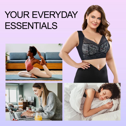 Ultimate Extra Lift-Up nahtloser Stretch-BH mit Cut-Out und Blumenspitze für große Figur