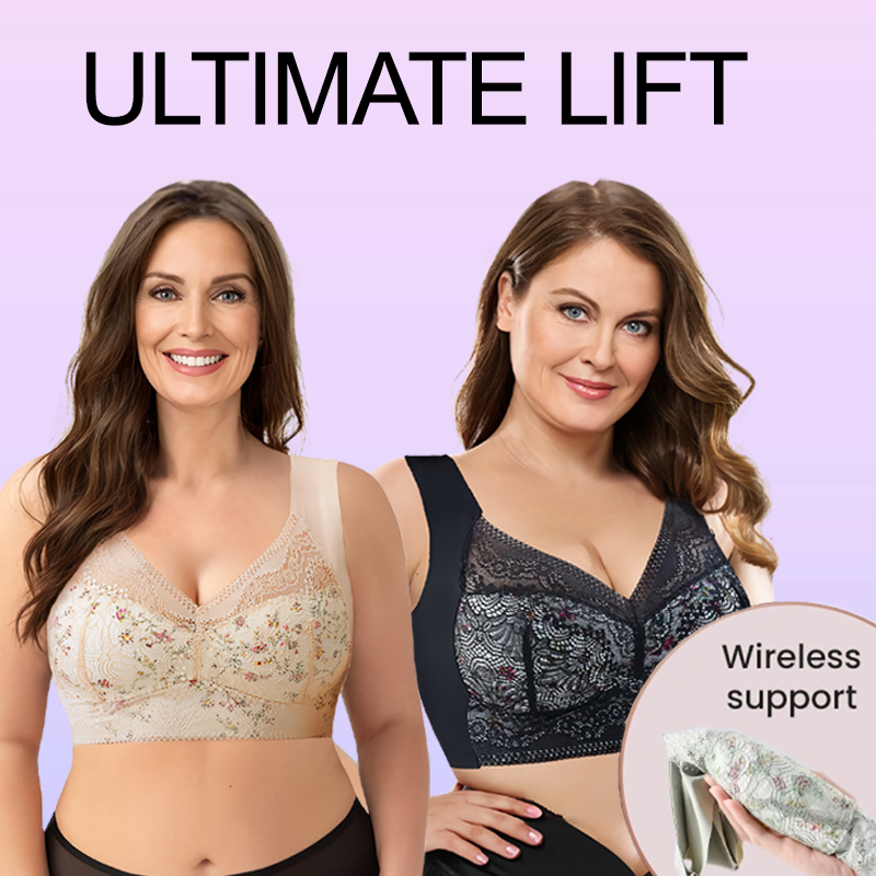 Ultimate Extra Lift-Up nahtloser Stretch-BH mit Cut-Out und Blumenspitze für große Figur