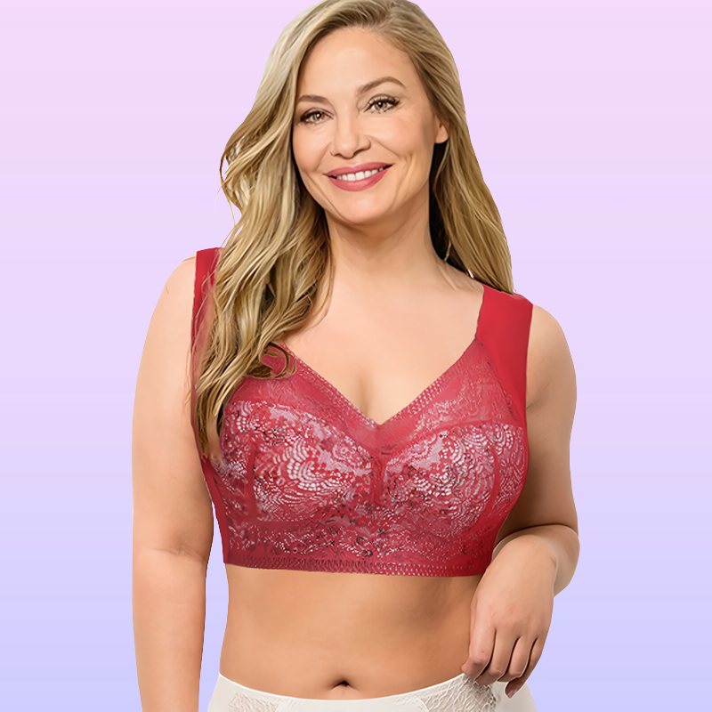 Ultimate Extra Lift-Up nahtloser Stretch-BH mit Cut-Out und Blumenspitze für große Figur