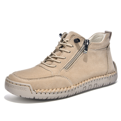 ⏰LETZTER TAG – 70 % RABATT🛒 Herren Leder-Freizeitstiefel – Bequeme Outdoor-Schuhe für Alltag und Autofahren