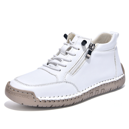 ⏰LETZTER TAG – 70 % RABATT🛒 Herren Leder-Freizeitstiefel – Bequeme Outdoor-Schuhe für Alltag und Autofahren