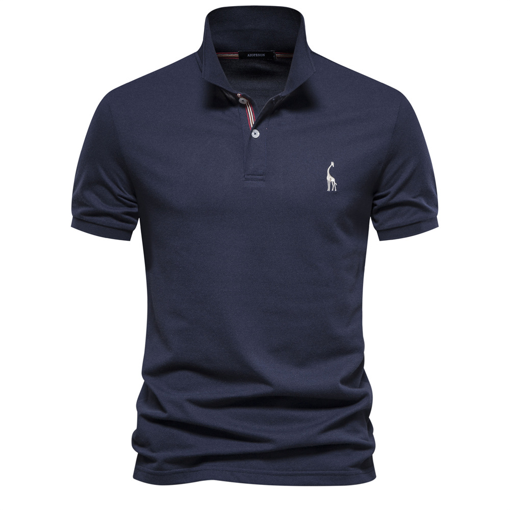 Weatsde™ Lässiges Sommer-Poloshirt mit Rehkitz-Stickerei für Herren