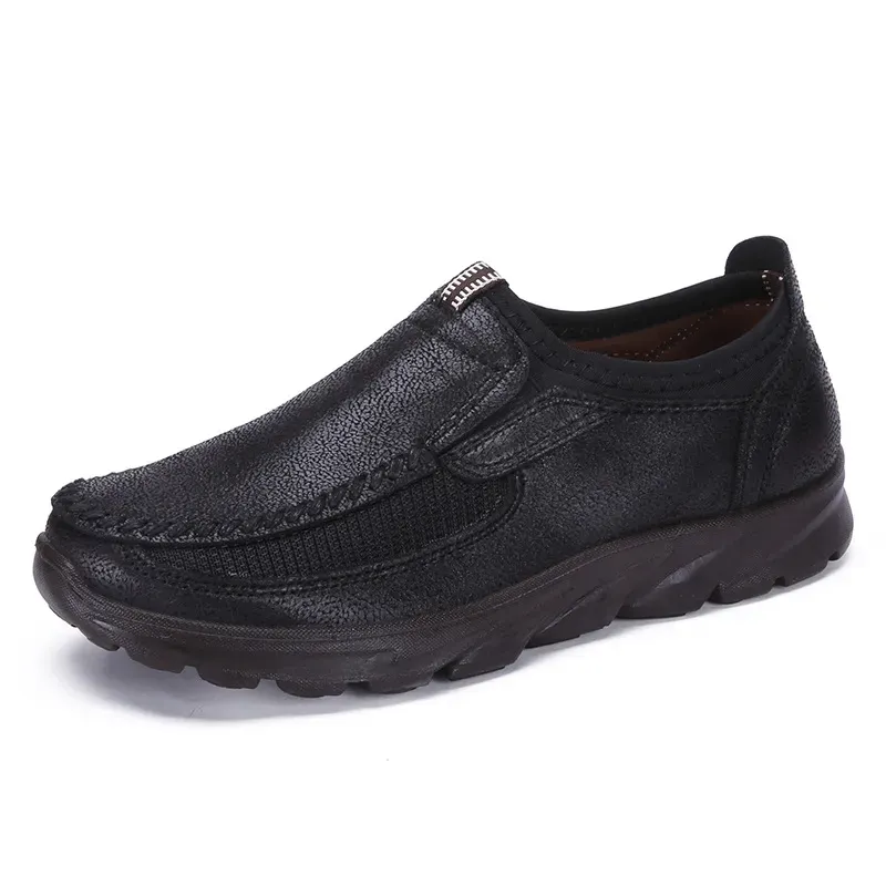 Lässige, atmungsaktive Herren-Loafer aus Leder