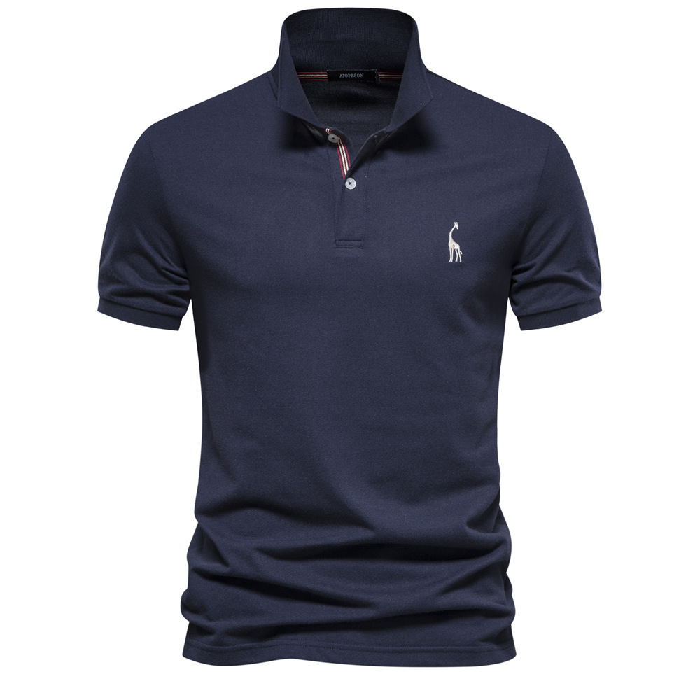 Weatsde™ Lässiges Sommer-Poloshirt mit Rehkitz-Stickerei für Herren