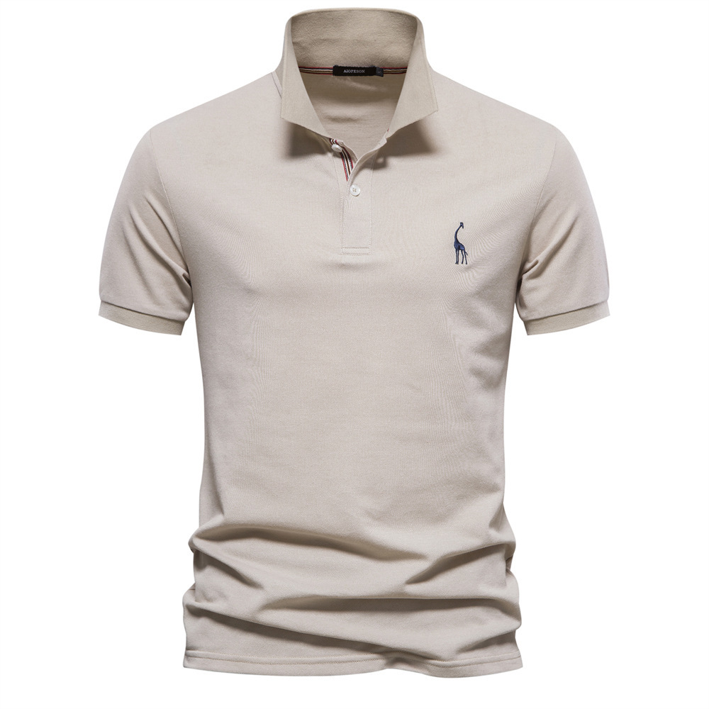 Weatsde™ Lässiges Sommer-Poloshirt mit Rehkitz-Stickerei für Herren