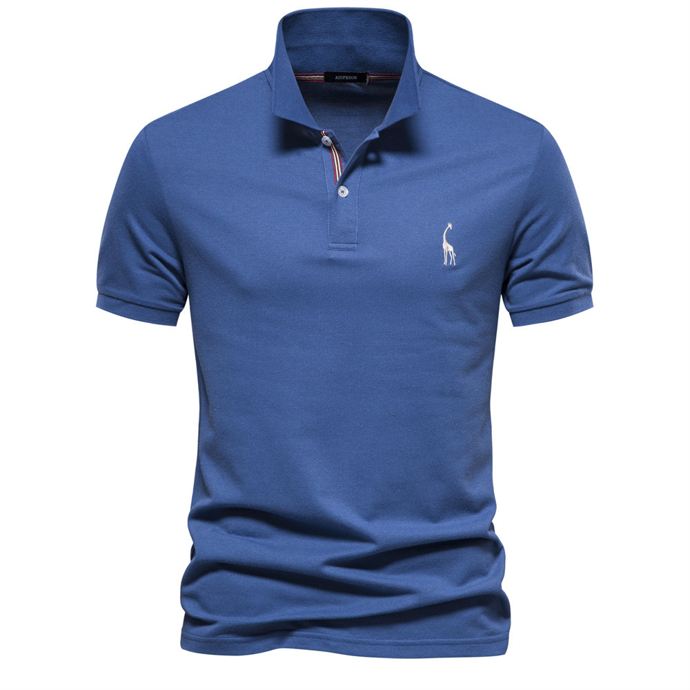 Weatsde™ Lässiges Sommer-Poloshirt mit Rehkitz-Stickerei für Herren